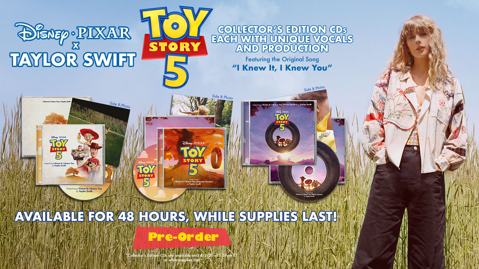 Taylor Swift lança música inédita para Toy Story 5; ouça “I Knew It, I Knew You”